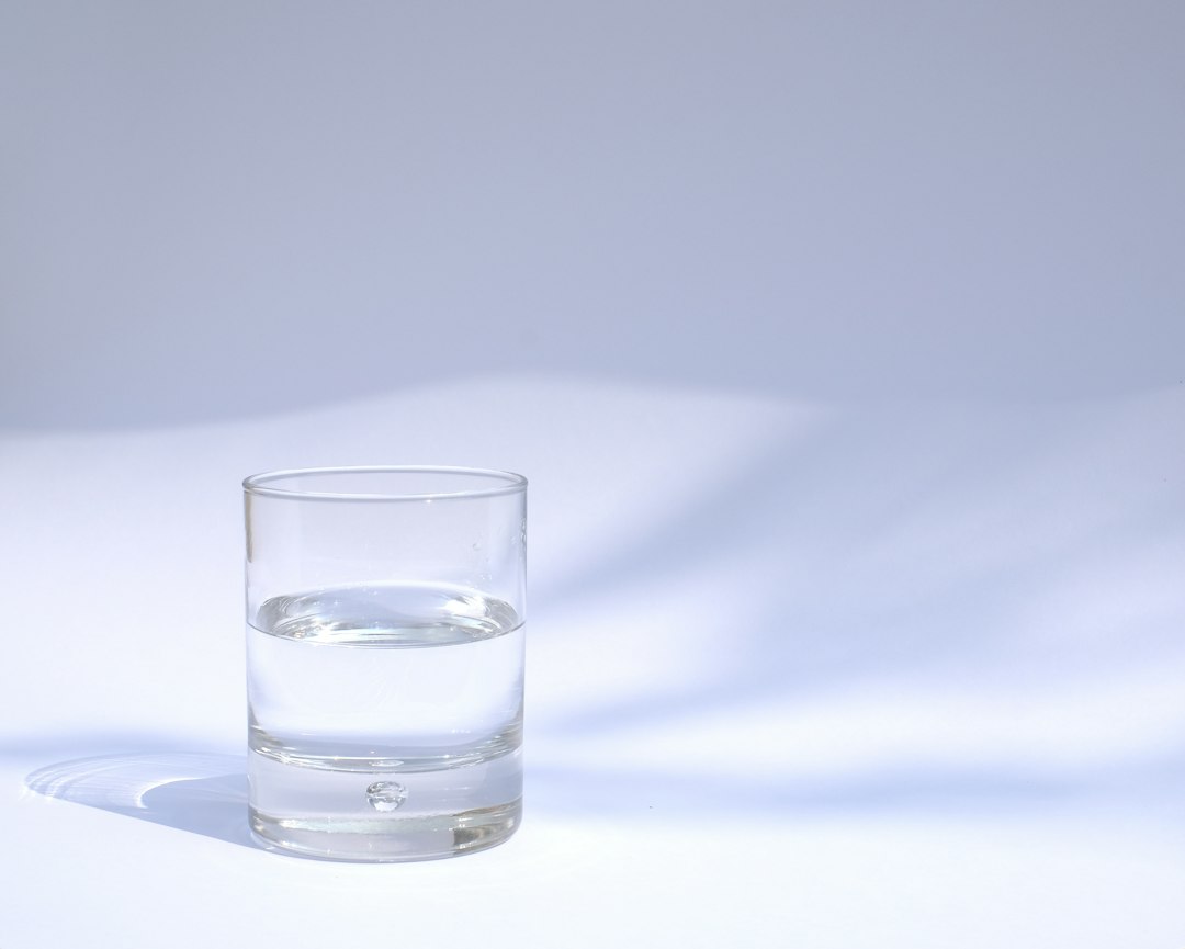 A clear glass of drinking water for hydration